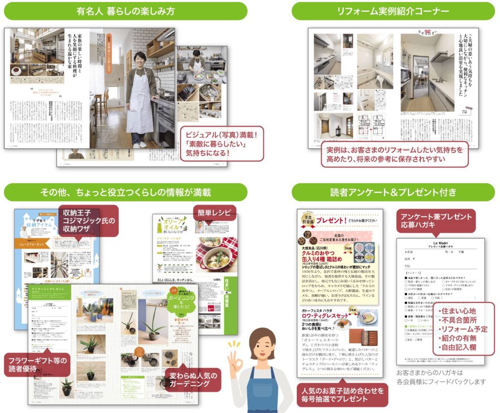 OB客へのフォローはできてますか?ー引き渡し後・リフォーム完成後も、つながりを大切にするための暮らしの情報誌「レ・マドリ」ー