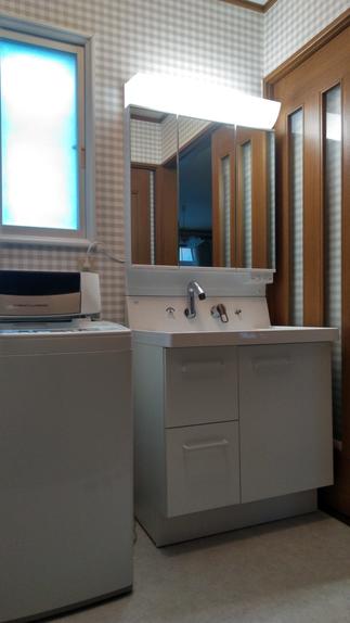 洗面室にも遊び心を