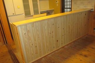 自然素材のカウンター