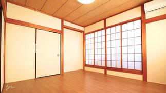 和室から和モダンの寝室に