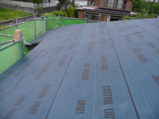 ルーフィング施工