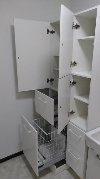 洗面室【施工後】～収納キャビネット～