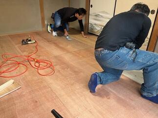 フローリング施工