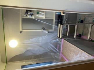 浴室天井開口は養生が重要！