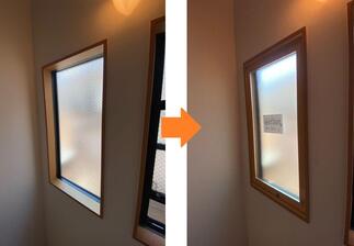 階段窓へ内窓を設置しました