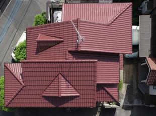 春日部市　屋根棟取り直し・屋根塗装・外壁塗装
