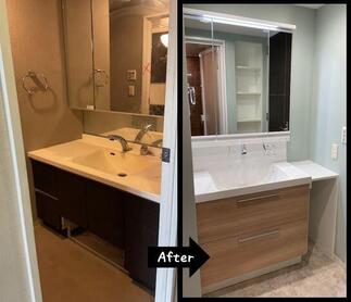 ☆洗面化粧台　Before＆After☆