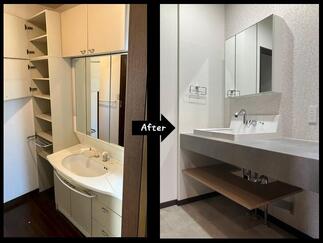 ☆洗面化粧台　Before＆After☆