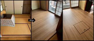 ☆２階　和室⇒⇒洋室　Before＆After☆