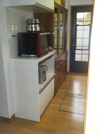 システムキッチン家電収納