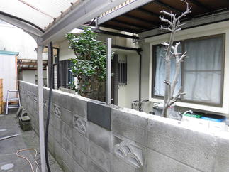 フェンス用柱の取付