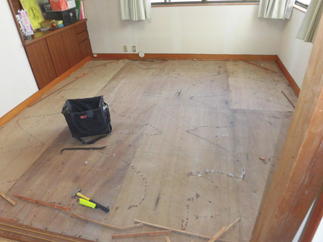 床カーペット撤去
