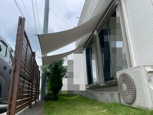 八千代市 Ｎ様邸　日差しも視線もカットして、お庭を楽しい遊び場に《LIXIL スタイルシェード》