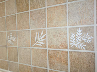 キッチンに貼った磁器タイル