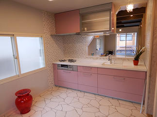 可愛らしいイメージのキッチン