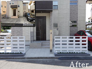 築6年、戸建住宅のエクステリア・アプローチのリニューアル