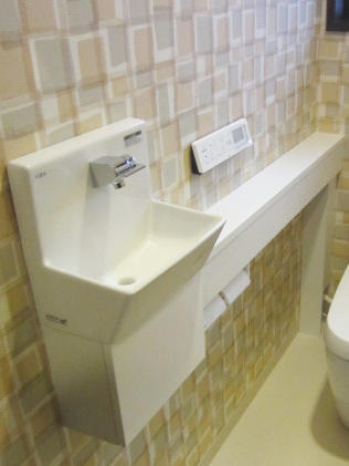 リフォーム後のトイレ手洗い