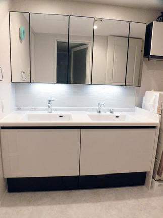 リフォーム後の洗面化粧台