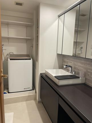 オーバーベッセル　座って作業できるカウンター