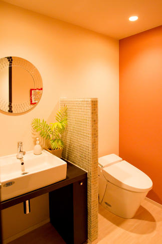 くつろぎ感を大切に設計したトイレ。