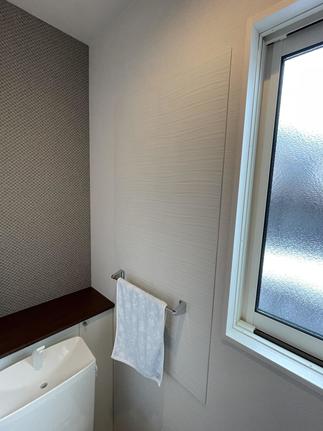 トイレにも施工しました。