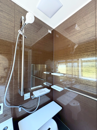 手すりにもなるシャワーフック