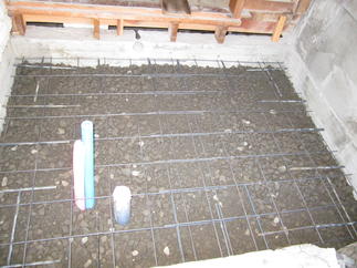 ユニットバスの土間コンクリートの配筋