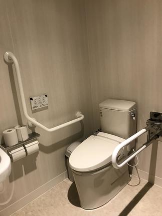 多目的トイレ（手摺下げた状態）