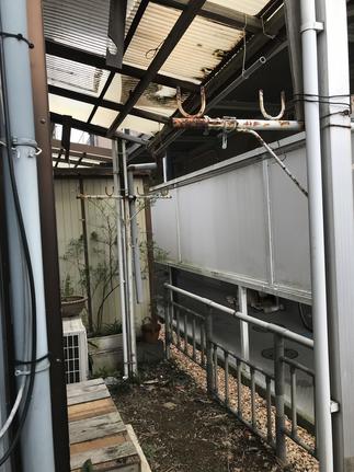 掃き出しテラス　施工前