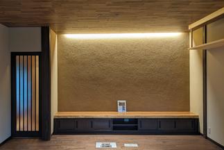こだわりのオリジナル配合の左官壁