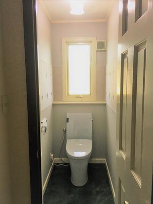 お洒落な内装工事で輸入住宅のようなトイレ空間へ