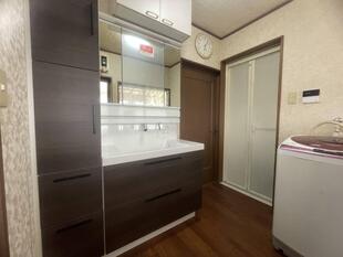 洗面化粧台のリフォーム　クレヴィ間口1200