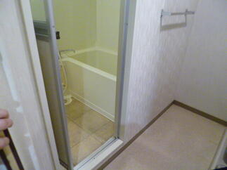 以前の浴室扉（開き戸）