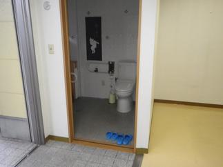 一度スリッパを履き替えないと入れないトイレ（ビフォー）