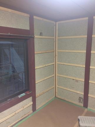 施工中写真　壁下地工事