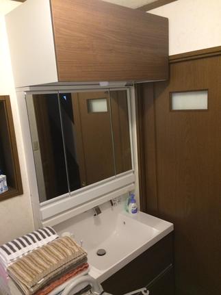 洗面化粧台　リフォーム後