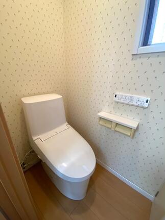 お手入れしやすい一体型トイレ