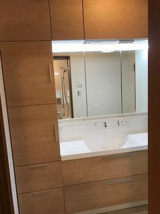 洗面所も収納にこだわってます！