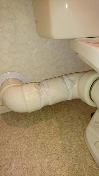 工事前の配管です