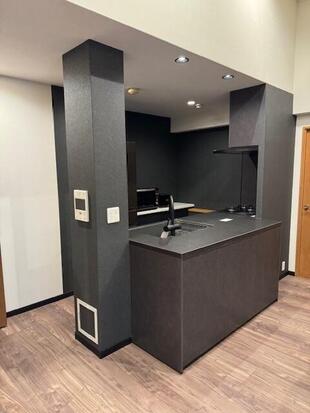堺市中区　I様邸　黒をベースに素敵なキッチン＆洗面化粧台リフォーム