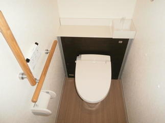 キャビネット付トイレ取り付け後