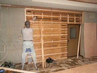 造作工事の様子