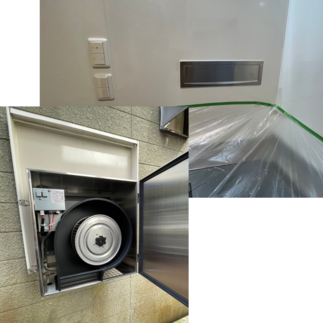 レンジフードはIH調理器専用のスリムハイキⅡですっきり