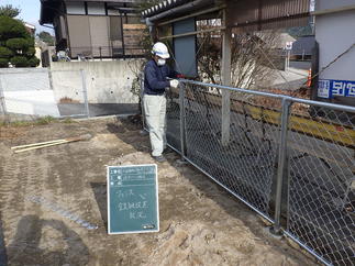 金網を設置してさあー完成！