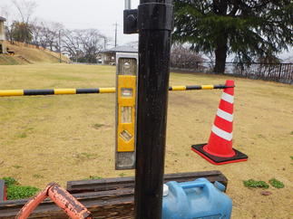 支柱設置状況。