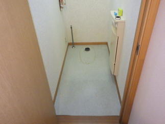 トイレ撤去後にクッションフロアー張替！