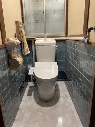 電気、給水工事～トイレ設置