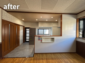 明るくなったキッチン空間