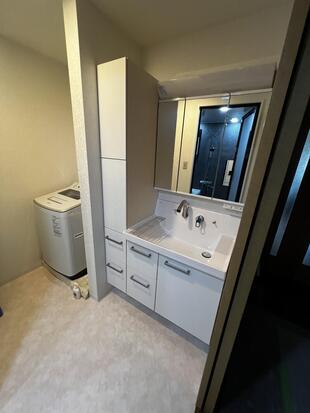 収納力アップ洗面リフォーム