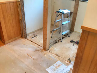 工事中～壁を撤去～